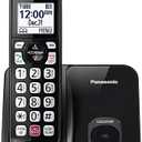 Panasonic Cordless Phone with Advanced Call Block, Bilingual Caller ID and Easy to Read Large High-Contrast Display, Expandable System with 1 Handset - KX-TGD810B (Black)