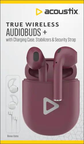 Acoustix™ True Wireless Earbuds - Burgundy