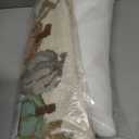 Mud Pie Lumbar Pumpkin Wool Pillow, 8" x 18", Cream