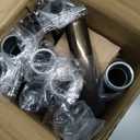 TANGWIN Bronze Wrap Around Curtain Rods 72 to 144 Inch:Blackout Heavy Duty Adjustable Long Window Curtain Rod Room Darkening,Modern Industrial Curved French Return Metal Drapery Rod Easy Install,Brown