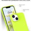 BENTOBEN Compatible with iPhone 14 Case, Liquid Silicone Gel Rubber Bumper Microfiber Lining Hard Back Shockproof Protective Phone Cover for iPhone 14 6.1",Hot Green