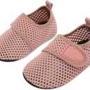JIASUQI Baby Boys and Girls Barefoot Swim Water Skin Shoes Aqua Socks for Beach Swim Pool (18-24 Months Infant, Nu Pink)
