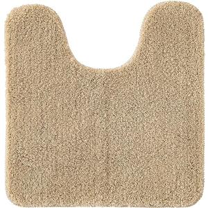  Toilet Rugs U-Shaped 24x20, Extra Soft and Absorbent Microfiber Bathroom Rugs, Non-Slip Plush Shaggy Bath Mat, Machine Wash Dry, Contour Bathroom Mats for Toilet Base, Beige