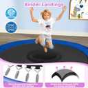 Yohood 55" Trampoline for Kids with Enclosure, 6-in-1 Toddler Trampoline Indoor Outdoor, Upgrade Full Anti-Rust Tube with Adjustable Gymnastics Bars for Boys Girls