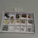 Rock & Stone Collection 15 PCS with Collector Box, STEM Toy Science Kit Geology Mineral Specimens Gift Presents for Kid Geologists