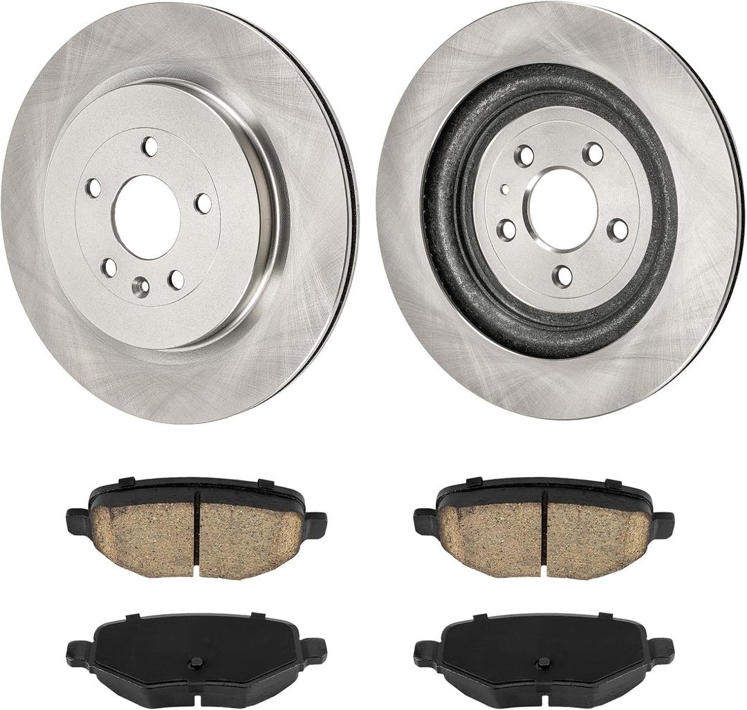 KAC Front Ventilated Brake Rotors and Ceramic Brake Pads Set Replacement for 2015-2019 Explorer, 2012 2015-2019 Flex, 2013-2016 MKS, 2013-2019 Taurus,