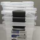 Superio Clear Storage Bins with Lids, Stackable Storage Box with Latches and Handles, Extra Small, 4 Pack 3 Quart