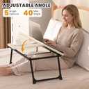 Laptop Bed Desk, 5-Angle Adjustable Bed Laptop Table with Cup Holder
