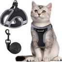 FAYOGOO Cat Harness and Leash Set, Escape Proof, Adjustable, Small/Large, Lightweight, Soft Vest, Black S