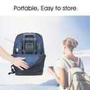 Car Seat Travel Cart for Airport, Foldable Car Seat Dolly & Roller, 90lbs Capacity Car Seat Carrier for Airport Travel, Compact Stowable Base Plate, Universal Fit for Most Brands