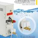 CGOLDENWALL 6KW Luxury Self-draining Steam Generator Shower Sauna Bath Home Steam Bath Spa Generator with waterproof Control and Auto Drain 95-131 For Max space heating 6 m (212 ft3)