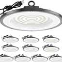 AIKVSXER 200W UFO High Bay Light 30000LM LED Shop Light 6000K Daylight IP65 Waterproof for Warehouse Garage Barn Factory Workshop 5ft Plug & Play 10Pack