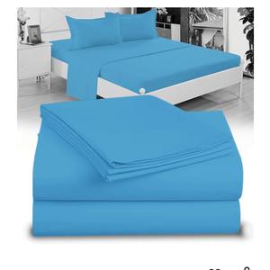 Full XL 100% Microfiber Double Brushed Sheet Set - Extra-Soft, Breathable & Wrinkle-Free - 15" Deep Pockets, 54" x 80" - Ideal for Extra Long Full Beds - 4PC Set (Full XL, Light Blue)