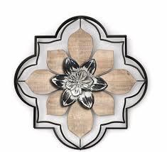 Metal and Wood Medallion Wall Art, 18 x 18 in