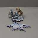 Pacific Giftware Snowflake Winter Fairy and White Leopard Dragon Mystical Statue Figurine