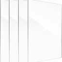 8x10 Glass Replacement Sheets for Picture Frame Set of 4, 8 by 10 Real High-Definition Glass Cover (8x10)