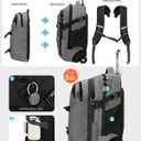 2-in-1 Detachable Rolling Backpack & Daypack, 56L Large Backpacks with Wheels Fits 17 Inch Laptop, Water Resistant, Carry On Luggage for College, Travel, Camping, Hiking Grey, 13.78 x 20.47 inches