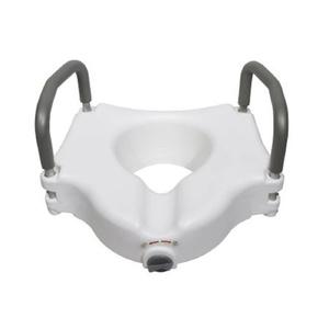 Raised Elevated Toilet Seat /Commode Riser w/ Arm-rests