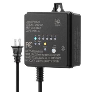 DEWENWILS 60W 120V AC to 12V DC Outdoor Low Voltage Transformer with Timer and Photocell Light Sensor, Weatherproof, Specially for LED Landscape Lighting, Spotlight, Pathway Light, ETL Listed