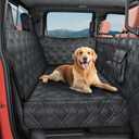 Truck Back Seat Extender for Dogs  Waterproof Full Size Pickup Pet Seat Cover with Door Protection, Hard Bottom Holds 400 lbs Dog Hammock for F150, RAM 1500 & More