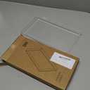 DINGHUO Bathroom Vanity Perfume Tray Acrylic Rectangle Soap Holder for Countertop, Clear Kitchen Sink Organizer for Candle, Jewelry, Keys - 1 Pack