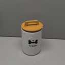 NIXBYO Dog Treat Container Airtight - 5 Inch Wide x 8.7 Inch White Ceramic Dog Treat Jar for Kitchen Counter, Doggie Cookie Jar with Airtight Bamboo Lid - Farmhouse Style Dog Food Storage Container