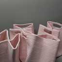 UBBCARE Storage Cubes 11 Inch, Cotton Rope Woven Baskets for Organizing, Cube Storage Bin for Baby Nursery, 4-Pack Square Toy Storage Baskets for Shleves Organizer, Closet, Kidsroom, Pink