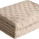 Thin Summer Cooling Blanket for All Season Ice Cooler Throw Blanket with Double Ice Cold Tech Silk Smooth Blankets Comfortable Soft Cooling Blankets Breathable Bedding Quilt Perfect for Home Bed Sofa (A-khaki)