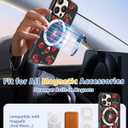 Toycamp for iPhone 16 Pro Max Case Compatible with Magsafe - Cute Design 360 Magnetic Ring Holder Stand Kickstand Funny Cherry Girly Pretty Fashion TPU Phone Covers for Women Tenn Girls