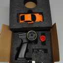 RC Drift car, 1/43 Mini Rc Drift car with Gyroscope, 2.4GHz Full Proportional Remote control Cars, 4WD High Speed Racing with Lights, Racing Tires, Model Cars Gift for Adults, Kids, Boys, Girls (Orange)