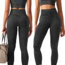 OLCHEE Womens Workout Sets 2 Piece - Acid Wash Seamless Yoga Outfits High Waist Leggings Padded Racerback Sports Bra Gym Set (Large, Black)