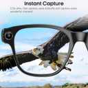 Yowow BIT AI Camera Smart Glasses for Men Women with 8MP, 4K Photo/1200P HD Video Recording, Translation, GPT Voice Assistant, AI Object Recognition, Hands-Free Music/Call,Long Battery Life