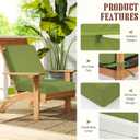 Deep Seat Patio Cushions Set of 2, 24x24 Inch Waterproof & Fade Resistant Outdoor Chair Cushions, Thick Padded Replacement Sofa Cushions for Garden Yard Furniture