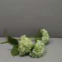 Buart 3PCS Long Stem Big Size Flowers Artificial Silk Hydrangea Lifelike Flowers Real Touch White Artificial Flowers Wedding Shower Bride Bouquets Office Living Room Table Decorations (21 Inch)