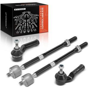 A-Premium Set of 4, Front Inner & Outer Tie Rod End Kits, Compatible with Ford Focus 2012-2018, Escape 2013-2019, C-Max 2013-2018