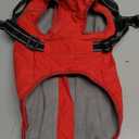 Fragralley Dog Coat with Harness Built in, Waterproof Windproof Reflective Warm Puffer Jacket, Fleece Lined Vest Winter Parka for Small, Medium, Large Dogs (Red)