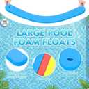 Foilswirl Large Foam Pool Noodles for Adults 45 Inches Pool Floats Noodles Jumbo Swimming Water Board Lounge Swirl for Travel Swimming Beaches Lake Party Decor, 45 x 4.3 x 1.3"