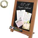 Tabletop Chalkboard Signs 10.2"x14" Magnetic Small Chalkboard Sign, Desktop Standing/Wall Hanging Blackboard with Liquid Chalk Marker, Wood Framed Menu Board for Kitchen, Caf, Home Decor