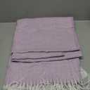 Gealaek Decorative Diamond Lattice Faux Cashmere Throw Blanket Pink Lavender Fringe Lightweight Fuzzy Soft Cozy Throws for Sofa Bed Farmhouse Throw Blanket 50" x 60"