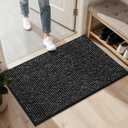 BEQHAUSE 2x3 Entryway Rug Indoor Door Mat Non-Slip Washable, Hallway Rugs Absorbent & Stain Resistant Hall Carpet Runner Rugs for Entryway, Front Door Floor Mats Laundry Room Rugs for Entry, Black