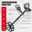Metal Detector for Adults,12 IP68 Waterproof Search Coil with High Accuracy System,Advanced DSP Chip Technology,5 Modes with LCD Backlit Display for Beach Hunting&Jewelry Finding