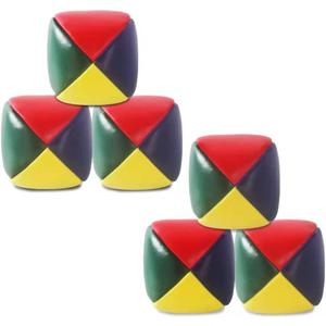 6 Pack Soft Juggling Balls for Beginners Juggle Balls Bulk Set for Juggler, Kids and Adults