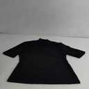 Short Sleeve Mock Turtleneck for Women Dressy Casual Business Tops Summer Cute Tshirts Shirts, Black, Size L