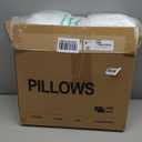 puredown Goose Feathers and Down Pillow with Diamond Quilting with 100% Cotton Cover, Pack of 2, Queen Size (Classic White)