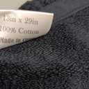Hand Towels with Wavy Jacquard - Black Face Towels for Bathroom, 2 Piece, Cotton, 13x29 Inches