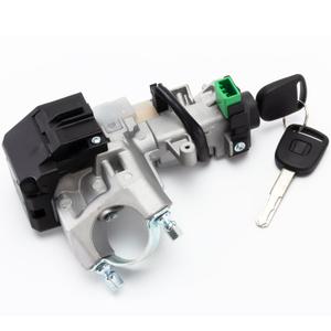 Ignition Switch Lock Cylinder with Chip(2 Keys) Compatible with 2003-2005 Honda Civic 1.3L & 2001-2005 Honda Civic 1.7L, Ignition Assembly