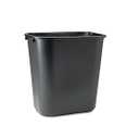 Rubbermaid Commercial Products Resin Wastebasket/Trash Can, 7-Gallon/28-Quart, Black, Plastic, for Bedroom/Bathroom/Office, Fits Under Desk/Sink/Cabinet
