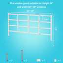 Fixed Window Safety Guard 19”x 54” Adjustable Width Prevents Accidental Falls, Non-Egress, Tamper Resistant Screws Included, White, Single Pack
