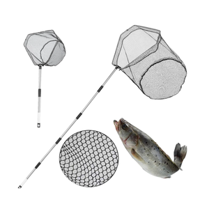 Fishing Net with Handle, with 85" Adjustable Handle Fishing Net- Foldable Landing Net for Steelhead, Salmon, Bass & More, Ideal for Kayak/Fly/Catfish Trout Fishing, Fishing Gear Gifts for Men