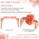 Feifeiya 13 Pcs Boho Blush Pink Tissue Paper Pom Poms Party Decorations for Birthday Party Baby Shower Wedding Engagement Bridal Shower Spring Dots Paper Garland String Hanging Assorted Size 8" to 12"